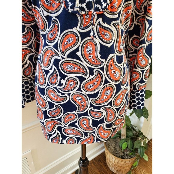 Charter Club Women's Blue Polyester Round Neck Long Sleeve Casual Top Blouse PL - Picture 4 of 10